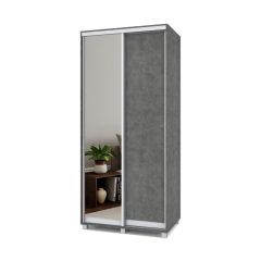 РОЛАНД Шкаф-купе с зеркалом Камень темный (450*1000) Р402 в Тюмени - tumen.mebel24.online | фото 2