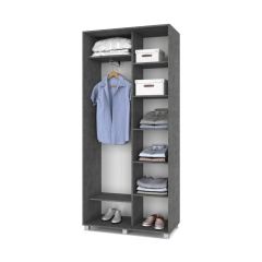 РОЛАНД Шкаф-купе с зеркалом Камень темный (450*1000) Р402 в Тюмени - tumen.mebel24.online | фото 3