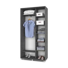 РОЛАНД Шкаф-купе с зеркалом Камень темный (450*1100) Р412 в Тюмени - tumen.mebel24.online | фото 3
