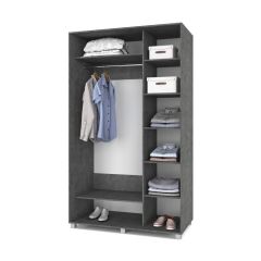 РОЛАНД Шкаф-купе с зеркалом Камень темный (600*1300) Р632 в Тюмени - tumen.mebel24.online | фото 2