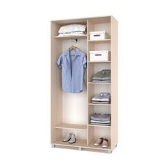 РОЛАНД Шкаф-купе с зеркалом Млечный дуб (450*1100) Р412 в Тюмени - tumen.mebel24.online | фото 3