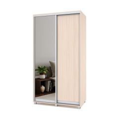 РОЛАНД Шкаф-купе с зеркалом Млечный дуб (450*1200) Р422 в Тюмени - tumen.mebel24.online | фото