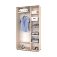 РОЛАНД Шкаф-купе с зеркалом Млечный дуб (450*1200) Р422 в Тюмени - tumen.mebel24.online | фото 2