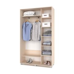 РОЛАНД Шкаф-купе с зеркалом Млечный дуб (450*1300) Р432 в Тюмени - tumen.mebel24.online | фото 3