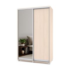 РОЛАНД Шкаф-купе с зеркалом Млечный дуб (450*1400) Р442 в Тюмени - tumen.mebel24.online | фото 2