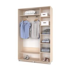 РОЛАНД Шкаф-купе с зеркалом Млечный дуб (450*1400) Р442 в Тюмени - tumen.mebel24.online | фото 3