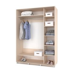 РОЛАНД Шкаф-купе с зеркалом Млечный дуб (600*1600) Р662 в Тюмени - tumen.mebel24.online | фото 2