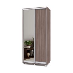 РОЛАНД Шкаф-купе с зеркалом Шимо темный (450*1000) Р402 в Тюмени - tumen.mebel24.online | фото 2