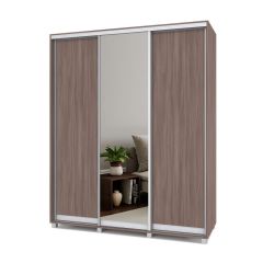 РОЛАНД Шкаф-купе с зеркалом Шимо темный (450*1800) Р482 в Тюмени - tumen.mebel24.online | фото