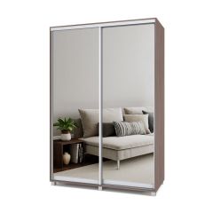 РОЛАНД Шкаф-купе с зеркалами Шимо темный (600*1500) Р653 в Тюмени - tumen.mebel24.online | фото