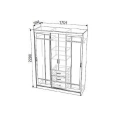 Шкаф-купе ШКП 1 (Венге/Ясень Анкор светлый) в Тюмени - tumen.mebel24.online | фото 3