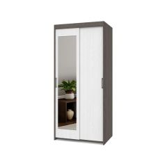 ТОМАС Шкаф-купе с зеркалом Анкор темный/светлый Т22 в Тюмени - tumen.mebel24.online | фото