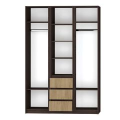 Шкаф распашной Флоренция (Венге/Дуб Крафт Золотой) в Тюмени - tumen.mebel24.online | фото 2