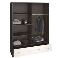 Шкаф Ронда ШК-4 с зеркалом (венге/беленый дуб) в Тюмени - tumen.mebel24.online | фото 2