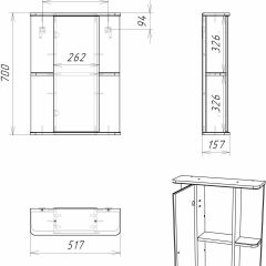 Шкаф-зеркало Норма 2-50 левый АЙСБЕРГ (DA1607HZ) в Тюмени - tumen.mebel24.online | фото 10