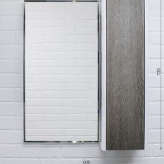 Шкаф-зеркало Uno 60 Дуб серый левый/правый Домино (DU1503HZ) в Тюмени - tumen.mebel24.online | фото 7