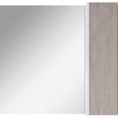 Шкаф-зеркало Uno 80 Дуб серый левый/правый Домино (DU1504HZ) в Тюмени - tumen.mebel24.online | фото 5
