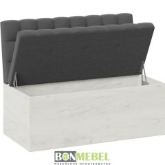 Скамья прямая ДЕНВЕР Крафт белый/Серый в Тюмени - tumen.mebel24.online | фото 2