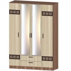 КОСТА-РИКА Шкаф 4-х створчатый (шимо темный/шимо светлый) в Тюмени - tumen.mebel24.online | фото
