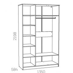 НМ 040.33 Х Шкаф для одежды "Оливия" в Тюмени - tumen.mebel24.online | фото 3