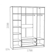 НМ 011.84 Х Шкаф комбинированный "Оливия" в Тюмени - tumen.mebel24.online | фото 3