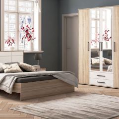 Спальня Соната Тумба прикроватная (дуб сонома/белый) в Тюмени - tumen.mebel24.online | фото 3
