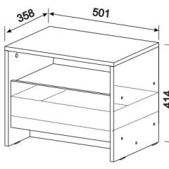 Спальный гарнитур МСП-1 (Дуб золотой/Камень темный) 1400 в Тюмени - tumen.mebel24.online | фото 6