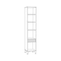 Стеллаж 13.145 Миндаль в Тюмени - tumen.mebel24.online | фото 3