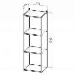 Стеллаж 3 секции (белый) в Тюмени - tumen.mebel24.online | фото 2