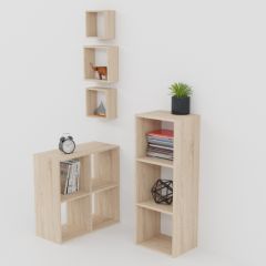 Стеллаж 3 секции (дуб сонома) в Тюмени - tumen.mebel24.online | фото 4