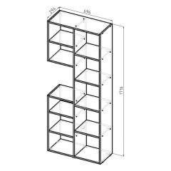 Стеллаж Элемент-2 (дуб сонома) в Тюмени - tumen.mebel24.online | фото 5