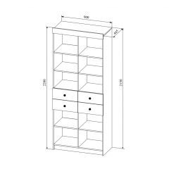 СКАНДИ СД900.1/2  Стеллаж с ящ в Тюмени - tumen.mebel24.online | фото 2