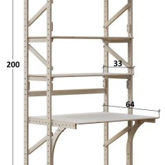 Стеллаж+стол Конструктор Арт.СRСт1-1 в Тюмени - tumen.mebel24.online | фото 2