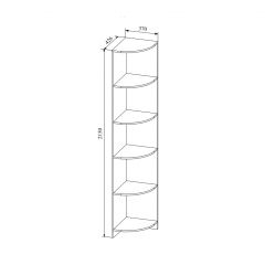 СКАНДИ СДУ370.1 Стеллаж угловой в Тюмени - tumen.mebel24.online | фото 2