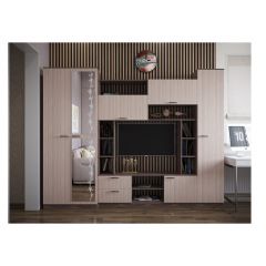 Стенка Марта 11 (Ясень темный/светлый) в Тюмени - tumen.mebel24.online | фото 2