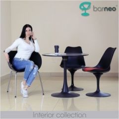 Стол Barneo T-3 Tulip style (RAL9017 черный, D90) в Тюмени - tumen.mebel24.online | фото 2