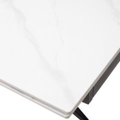 Стол FORIO 160 MATT WHITE MARBLE SOLID CERAMIC / BLACK, ®DISAUR в Тюмени - tumen.mebel24.online | фото 9