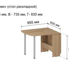 Стол-книжка раздвижной "Оригами" в Тюмени - tumen.mebel24.online | фото 5