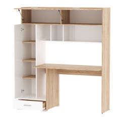 Стол компьютерный ПКС-1 (дуб сонома/белый глянец) в Тюмени - tumen.mebel24.online | фото 3