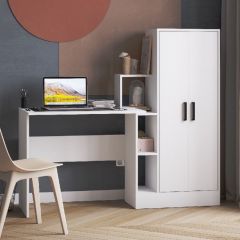 Стол компьютерный СКМ-1 ЛДСП Белый в Тюмени - tumen.mebel24.online | фото