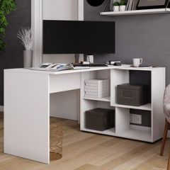 Стол компьютерный угловой СКМУ-4 Белый в Тюмени - tumen.mebel24.online | фото