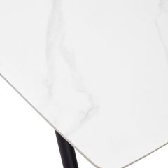 Стол RIVOLI 140 MATT WHITE MARBLE SOLID CERAMIC / BLACK, ®DISAUR в Тюмени - tumen.mebel24.online | фото 9