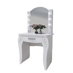 Стол туалетный Розалия №12 + ПОДСВЕТКА (лиственница белая, омела) в Тюмени - tumen.mebel24.online | фото 1