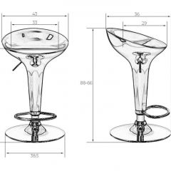 Стул барный DOBRIN BOMBA LM-1004 (серебряный металлик) в Тюмени - tumen.mebel24.online | фото