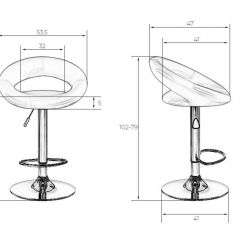 Стул барный DOBRIN MIRA LM-5001 (синий) в Тюмени - tumen.mebel24.online | фото 3