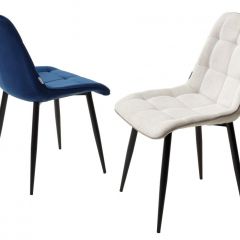 Стул CHIC BLUVEL-86 NAVY BLUE / черный каркас М-City в Тюмени - tumen.mebel24.online | фото 2