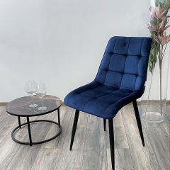 Стул CHIC BLUVEL-86 NAVY BLUE / черный каркас М-City в Тюмени - tumen.mebel24.online | фото 5