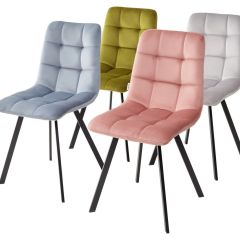 Стул CHILLI SQUARE BLUVEL-03 светло-серый, велюр / черный каркас М-City в Тюмени - tumen.mebel24.online | фото 8