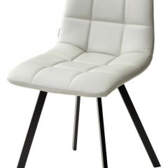 Стул CHILLI SQUARE HK017-03 светло-серый, PU/ черный каркас М-City в Тюмени - tumen.mebel24.online | фото
