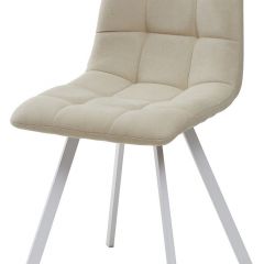 Стул CHILLI SQUARE UF860-01B бежевый, ткань/ белый каркас М-City в Тюмени - tumen.mebel24.online | фото